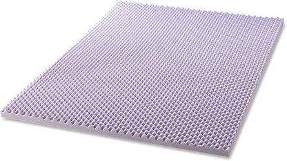 Best Price Mattress 2 Inch Egg Crate Memory Foam Mattress Topper with Soothing Lavender Infusion, CertiPUR-US Certified, Dorm Essentials, King