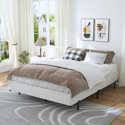 Full Box Spring - 7 Inch High Profile Box Spring for Full Bed, Sturdy Metal Frame Mattress Foundation, Easy Assembly, Quiet & Noise-Free