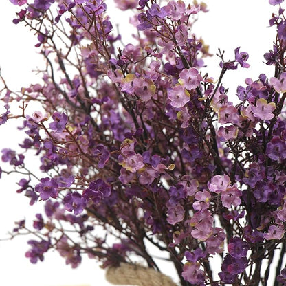JAKY-Global Babys Breath Fabric Cloth Artificial Flowers 6 Bundle European Fake Silk Plants Decor Farmhouse Wedding Party Decoration Bouquets Real Touch DIY Home Garden (Autumn Purple-6pcs)