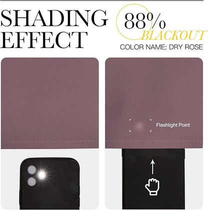 NICETOWN Dry Rose Blackout Curtains 120" Long for Office, Dining Room, Guest Room, 55" Wide, 2 Pieces, Sound Reducing Heat and Cold Block Curtain Panels for Modern Room Decorative