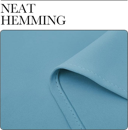 NICETOWN Teal Blue Blackout Curtains 120 inches Length for Living Room, 2 Panels, 55" Wide, Thermal Insulated Long Drapes for Large Window