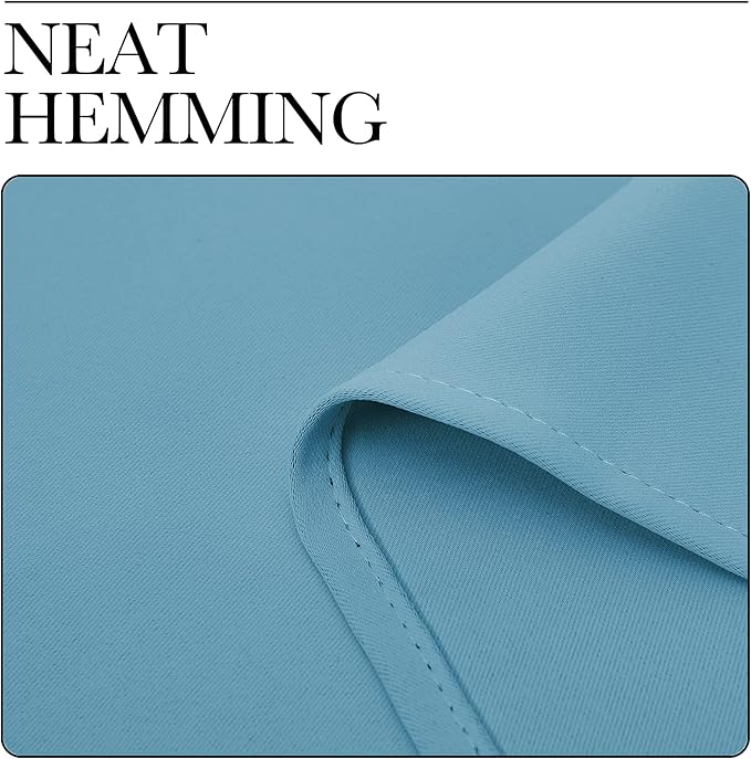 NICETOWN Teal Blue Blackout Curtains 68 inches Length for Laundry Room, 2 Panels, 42" Wide, Thermal Insulated Decoration Drapes for Office Window