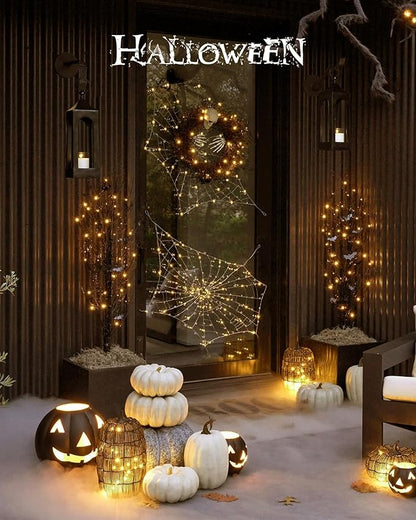Homemory 4 Pack 20 Ft 60 LED Fairy Lights Battery Operated Christmas Lights with Remote Waterproof 8 Modes Firefly Twinkle String Lights for Party Bedroom Wedding Halloween Decorations