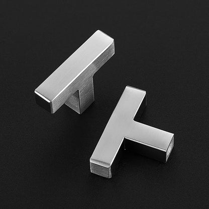 20 Pack Brushed Nickel Cabinet Knobs - Kitchen Cabinet Knobs Silver Cabinet Pulls for Kitchen Cabinet Drawer Stainless Steel Dresser Knobs for Cabinet Hardware 2in Length Single Hole Square