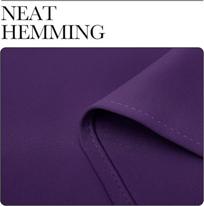 NICETOWN Triple Weave Home Decoration Thermal Insulated Solid Ring Top Blackout Curtains/Drapes for Bedroom(Set of 2, 42 x 63 Inch, Royal Purple)