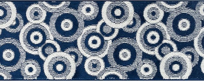 Custom Length Cut to Size Retro Modern Coastal Carpet Runner Rug for Hallways, Non Slip Rubber Backed, 31 inch Wide X Customized Length, Geo Blue, 31 inch X 27 feet
