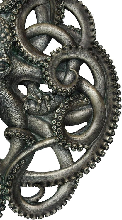 Ebros Gift Norse Viking Scandinavian Colossal Sea Monster Kraken Octopus Decorative Wall Plaque 12" Tall Hanging Decor Figurine Cephalopod Tentacles Aquatic God Myth And Legends