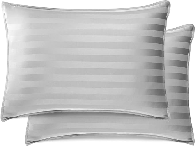 Twin Sheets by Pure Bamboo, Genuine 100% Organic Viscose Derived from Bamboo Bed Sheet Set, Luxuriously Soft & Cooling, Double Stitching, Lifetime Quality Promise (Twin, Jacquard Silver)