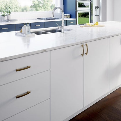 Franklin Brass Pierce (5-Pack) Cabinet Handles 4' Hole Center Champagne Bronze Kitchen Drawer, Gold Pulls, Dresser, Furniture Hardware P29615K-CZ-B