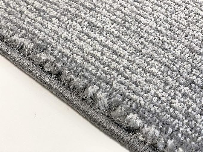 Custom Length Cut to Size Wide Width Carpet Runner Rug for Hallways, Skid Resistant Latex Rubber Backed, 31 inch Wide X Customized Length, Stripe Grey, 31 inch X 17 feet