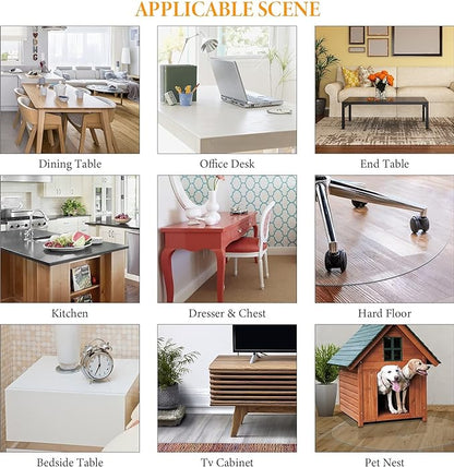 Deep Dream 1.5mm Clear Desk Cover Protector, 24×60 Inch Clear Desk Cover, Rectangular Vinyl Desk Pad, PVC Plastic Table Cover for Office, Dresser, Night Stand, Computer & Writing Desk Tabletop