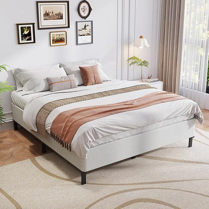 Full Box Spring, 9 Inch Metal Full Size Box Spring Only, Heavy Duty Metal Frame Mattress Foundation Support for 3000lbs, Easy Assembly, Noise Free, Non Slip