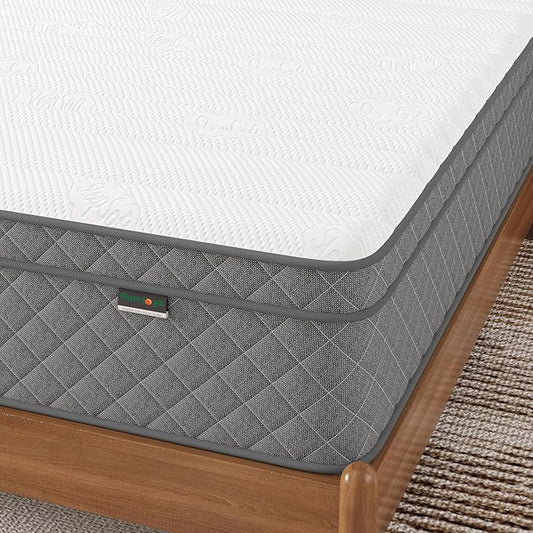 PurrJoys King XL Mattress, 12 Inch Hybrid King XL Size Mattress with Cooling Gel Memory Foam and Pocket Springs, CertiPUR-US Certified, Medium Firm