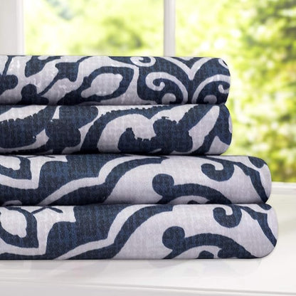 Sweet Home Collection Bed Linen Set - Full Size Sheet Sets, 1800 Supreme Collection, Extra Soft, Deep Pocket, Elastic Corner Straps, 4 Pieces, Oasis