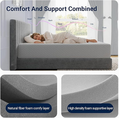 Avenco King Size Mattress, 12 Inch King Memory Foam Mattress in a Box for Comfort Sleep & Pain Relief, CertiPUR-US Certified King Mattresses Soft