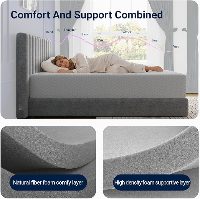 Avenco Queen Mattress, 14 Inch Queen Memory Foam Mattress in a Box for Refresh Sleep & Pressure Relief, CertiPUR-US Certified Medium Firm Mattresses