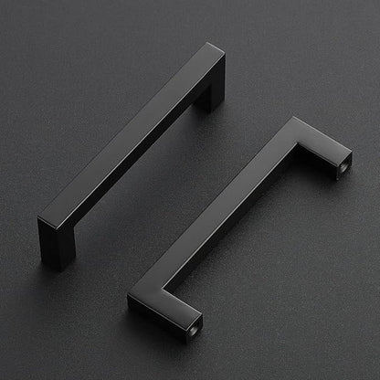 Ravinte 10 Pack Black Cabinet Pulls 4-1/2 Inch Square Kitchen Cabinet Handles Matte Black Kitchen Hardware for Drawer Pulls Drawer Handles Come with Screwdriver