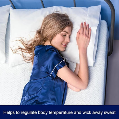 Subrtex 2 Inch Mattress Topper Cover (Only Cover) Mattress Topper Protector Bedding Rayon Made from Bamboo Removable Mattress Encasement with Zippers, King