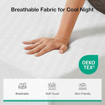 Novilla King Size Mattress, 10 Inch Memory Foam Mattress King for Pressure Relief & Comfort Sleep, Removable Washable Cover,CertiPUR-US Certified Mattresses in a Box, Plush