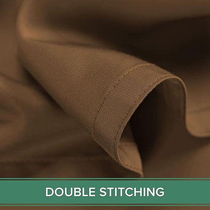 Twin Sheets by Pure Bamboo, Genuine 100% Organic Viscose Derived from Bamboo Bed Sheet Set, Luxuriously Soft & Cooling, Double Stitching, Lifetime Quality Promise (Twin, Coconut Husk)