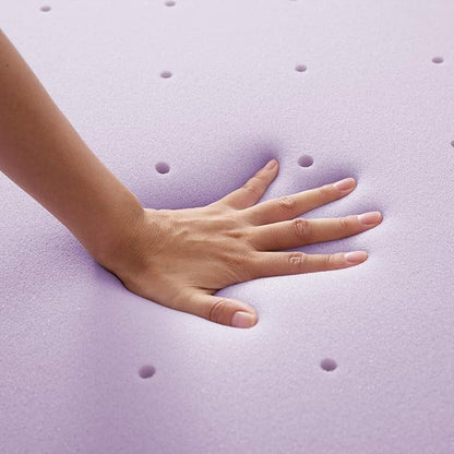 Mellow 2 Inch Ventilated Memory Foam Mattress Topper, Soothing Lavender Infusion, CertiPUR-US Certified, Full