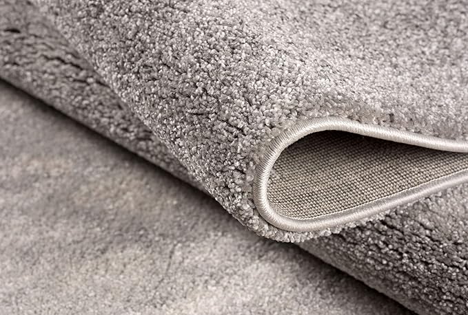 RUG BRANCH New Zealand Plush 4' x 6' (3'9" X 5'6") Modern Indoor Area Rug, Contemporary, Grey Beige - Living Room, Bedroom, Dining Room, and Kitchen