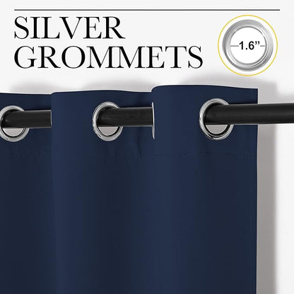 NICETOWN Closet Door Heavy Curtain, Room Dividers Shade Screens Partitions, Extra Large Grommet Top Space Partition Blackout Curtain, Screen Dividers for Rooms (1 Pack, 20ft Wide x 9ft Long, Navy)