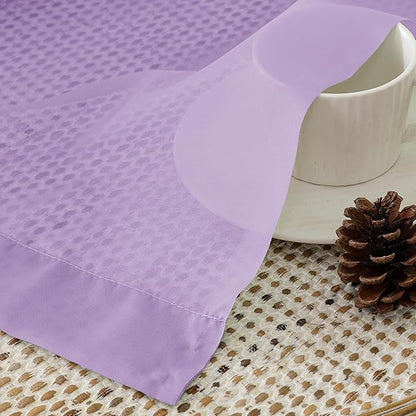 Aiyufeng Light Purple Sheer Curtain Panels Pair Sold 63 Inch Length, Light Filtering Window Curtain Drapes Treatment for Kitchen, Bedroom/Children Room, Voile Top Dual Rod Pocket, 2 Pack of 42 x 63"