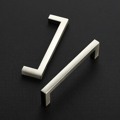 Ravinte 15 Pack Solid 4 Inch Center to Center Slim Square Bar Drawer Handles Kitchen Cabinet Handles Brushed Nickel Drawer Pulls Kitchen Cabinet Hardware Kitchen Handles Cabinet Pulls