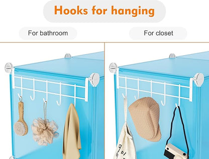 HOMIDEC 20-Cube Storage Organizer, Closet Organizer Storage Shelf Bookcase Bookshelf with Metal Hammer, Storage Cubes Organizer Cabinet for Kids, Closet, Bedroom, Bathroom