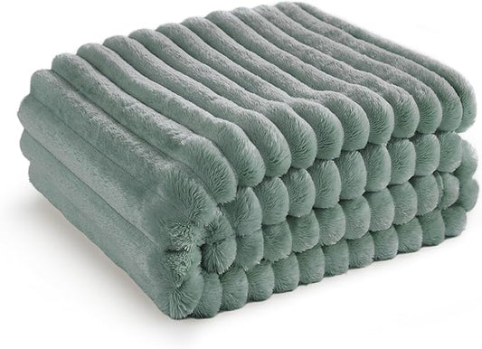 Bedsure GentleSoft Sage Green Fleece Blanket for Couch - Cozy Soft Blankets for Women, Cute Small Throws for Girls, 50x70 Inches