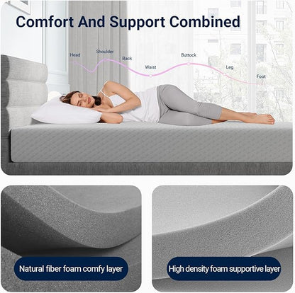 Avenco Full Size Mattress, 8 Inch Memory Foam Full Mattress in a Box for Comfort Sleep & Pressure Relief, CertiPUR-US Certified for Medium Firm Mattresses