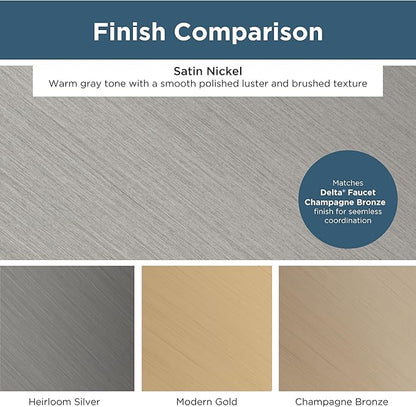FRANKLIN BRASS Tiered Foot (10-Pack) Cabinet Handles 3-3/4" Hole Center Pulls | Satin Nickel Hardware Kitchen Door, Drawers, Dressers, Furniture P49573C-SN-B
