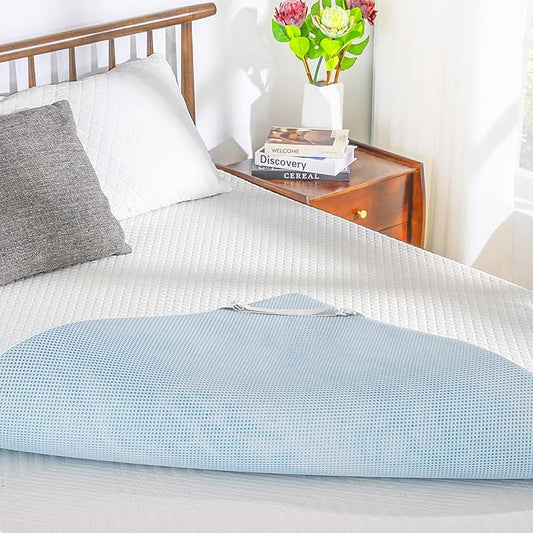 EGO Gel Memory Foam Mattress Topper, 2 Inch King with Removable Breathable Soft Cover, Cooling Bed Topper for Comfort Body Support & Pressure Relief, CertiPUR-US Certified