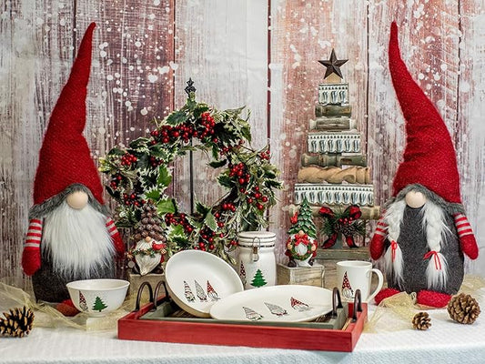 Boston International Christmas Tabletop Gnome Figurine, 10.5 x 32-Inches, Santa Elf Lucy