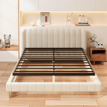 1.6 Inch Bunkie Board Queen Heavy Duty Low Profile Metal Queen Box Spring Bed Base Sturdy Mattress Foundation, Easy Assembly, Noise Free, Black