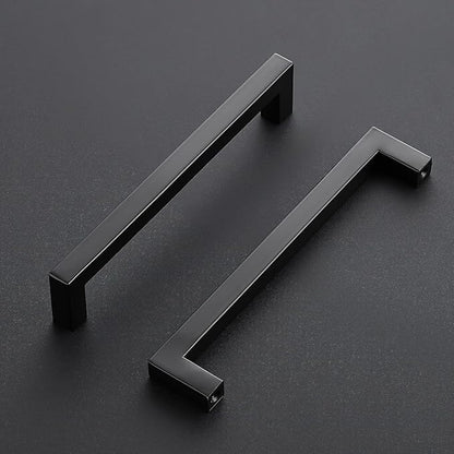 Ravinte 3 Pack Black Cabinet Pulls 6-1/4 Inch Square Kitchen Cabinet Handles Matte Black Kitchen Hardware for Drawer Pulls Drawer Handles Come with Screwdriver