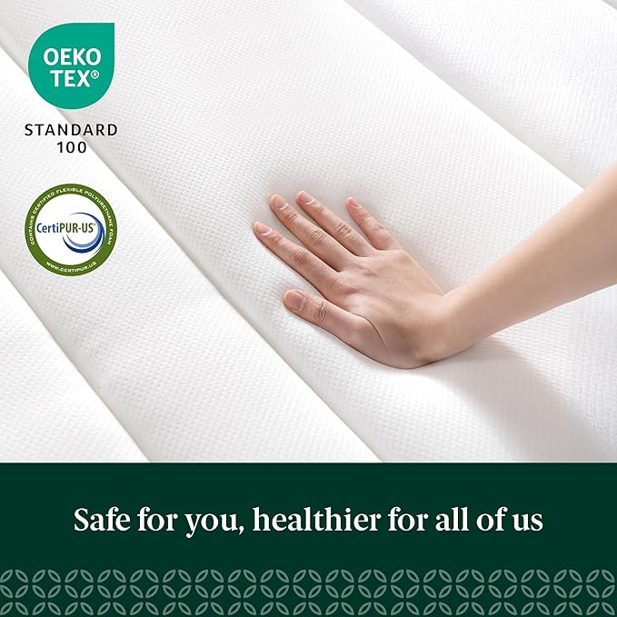 ZINUS 12 Inch True Support Hybrid Mattress [New Version], King, Fiberglass Free, Medium Feel, Motion Isolation, Certified Safe Foams & Fabric, Mattress in A Box