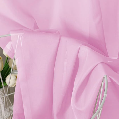Aiyufeng Sheer Pink Curtains 72inches Long