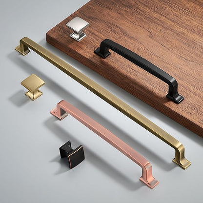 khtumeware 2 Pack 6-1/4 Inch Kitchen Cabinet Handles Brushed Brass Cabinet Pulls Brushed Gold Drawer Pulls Kitchen Cabinet Hardware Kitchen Handles for Cabinets Cupboard Handles Drawer Handles