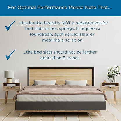 Meliusly Premium 10mm Bunkie Board Twin XL Size (38x79'') Patent Pending Low Profile Bed Board Design - Breathable, Noise Minimizing, Moisture Resistant Bunkieboards, Low Profile Bed Support