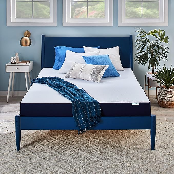 Sleep Innovations Marley 10 Inch Cooling Gel Memory Foam Mattress, King Size, Bed in a Box, Medium Firm Support