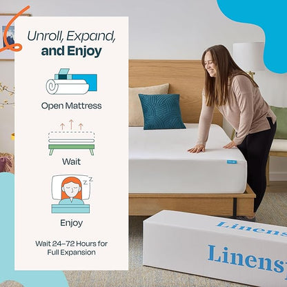 Linenspa 10 Inch Gel Infused Memory Foam Mattress – Twin Size – Medium Plush - Cooling Gel - Mattress in a Box - Primary or Guest Bedroom - Pressure Relieving and Breathable – CertiPUR-US Certified