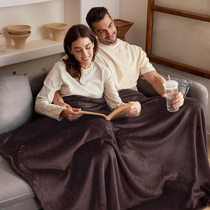 Exclusivo Mezcla Extra Large Fleece Throw Blanket for Couch, Sofa, 300GSM Super Soft and Warm Blankets, Coffee Throw All Season Use, Cozy, Plush, Lightweight, 50x70 Inches