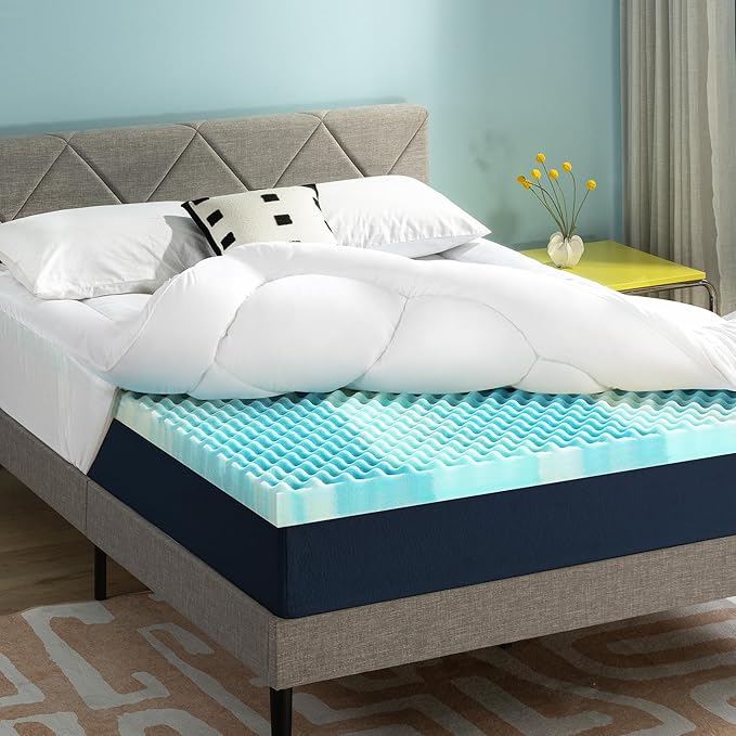 Best Price Mattress 3 Inch Pillowtop Mattress Topper and Pad Combo, 2 Inch Egg Crate Foam Mattress Topper, 1 Inch Plush Mattress Pad, Certified Safe Foam and Fabric, Dorm Essentials, Twin