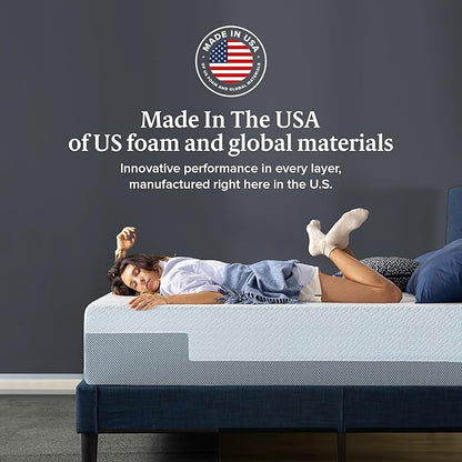 ZINUS 12 Inch QUADCOOL Memory Foam Mattress, King, Cool to Touch Soft Knit Cover, Cooling Gel Infusion, CertiPUR US Certified