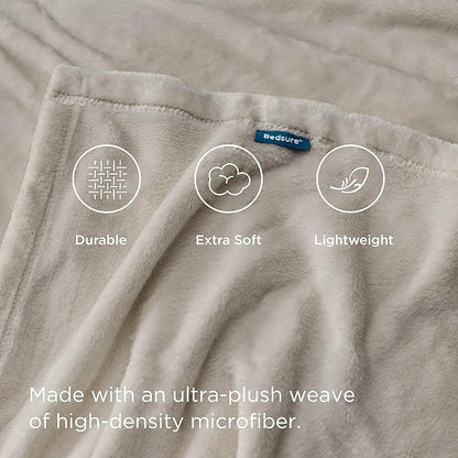 Bedsure GentleSoft Fleece King Size Blankets for Bed Oxford Tan - Soft Lightweight Plush Cozy Fuzzy Luxury Microfiber, 108x90 inches