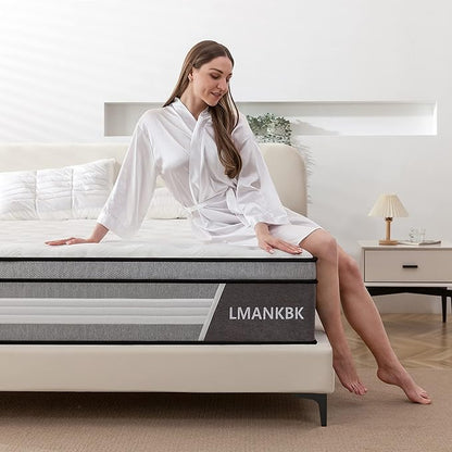 Full Mattress 12 Inch Hybrid Mattress Full - Memory Foam & Individually Pocket Coils Springs | Pressure Relief | Motion Isolation, Edge Support | CertiPUR-US Certified | Medium Firm