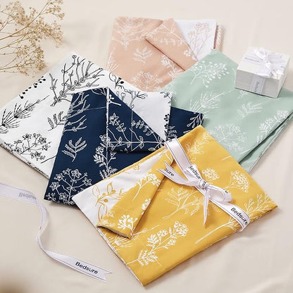 Bedsure King Comforter Set - Yellow Bed Set, 3 Pieces Cute Floral Bedding, 1 Soft Reversible Botanical Flowers Comforter and 2 Pillow Shams