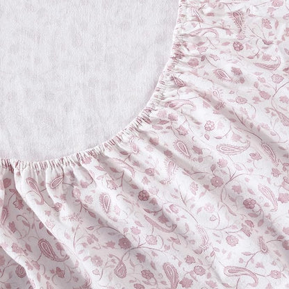 Laura Ashley - Flannel Sheets King Size, Anti-Pilling & Wrinkle Resistant Cotton, Touchably Soft for All-Season Comfort - Bed Sheets with Matching Pillowcases & Fitted Sheet (Paisley Prance Pink)